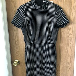 Jcrew mockneck jacquard dress